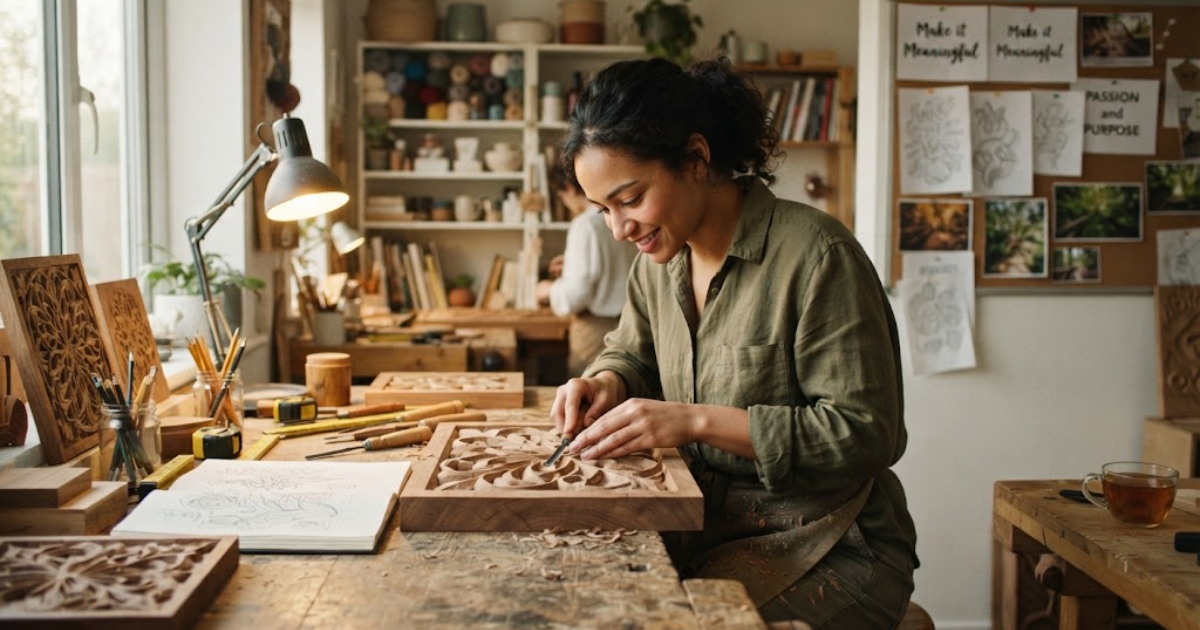 Person pursuing meaningful work with passion and determination