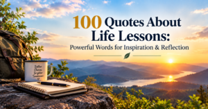 100 quotes about life lessons for growth, wisdom, change, and resilience