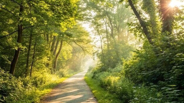 Sunlit path through trees representing healing after broken trust
